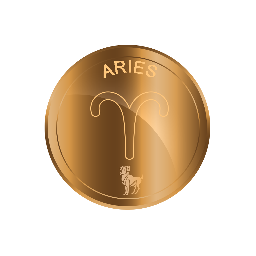 Aries, Aries gold zodiac sign png, Aries gold sign PNG, gold Aries PNG transparent images download